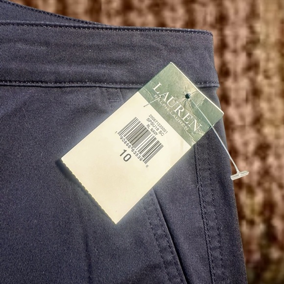 NWT Lauren Ralph Lauren Cotton-Blend Chino Pants in “Royal Navy” Size 10 - Picture 10 of 13